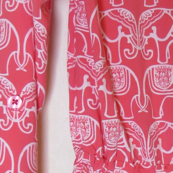 **SOLD** Crown & Ivy Dress / Tunic - Size 8 - Pink - Elephant - Cinch Waist - Picture 7 of 8